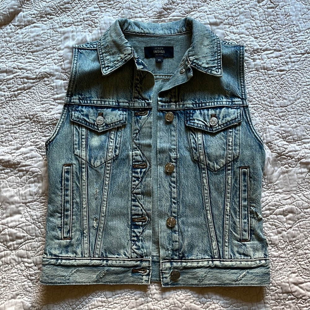 J Crew Jean Denim Vest